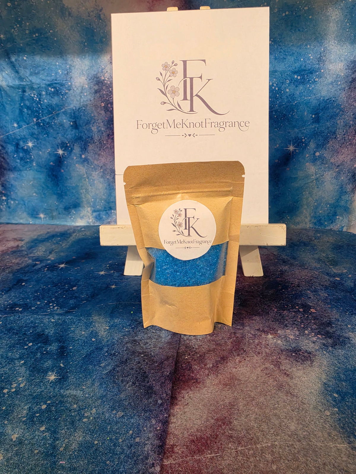 Unstoppable Blue Fresh Bath Salts by ForgetMeKnotFragrance in kraft pouch