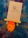 Midsummer Night large hedgehog candle in orange, ForgetMeKnot Fragrance