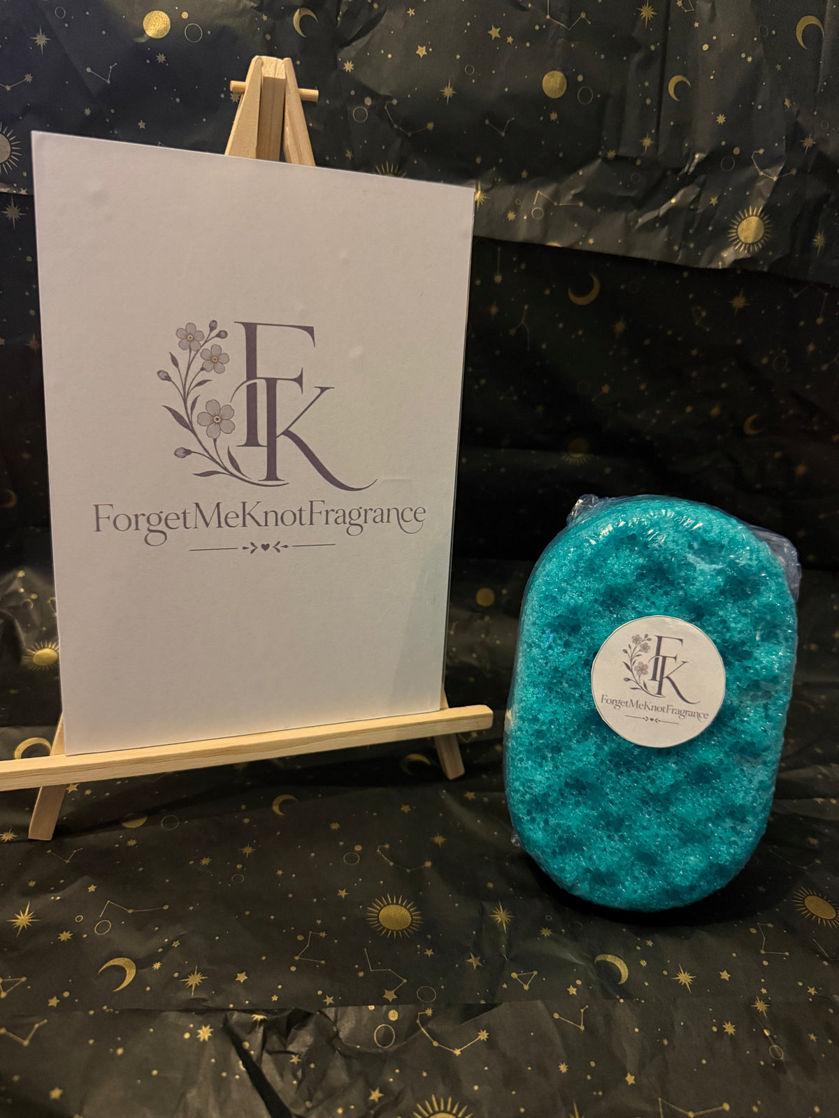 Blue Raspberry Slushy Soap Sponge by ForgetMeKnotFragrance