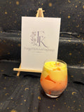 Candy Corn Martini Glass Candle