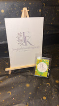 AvoBath Clamshell wax melts in branded ForgetMeKnot Fragrance packaging