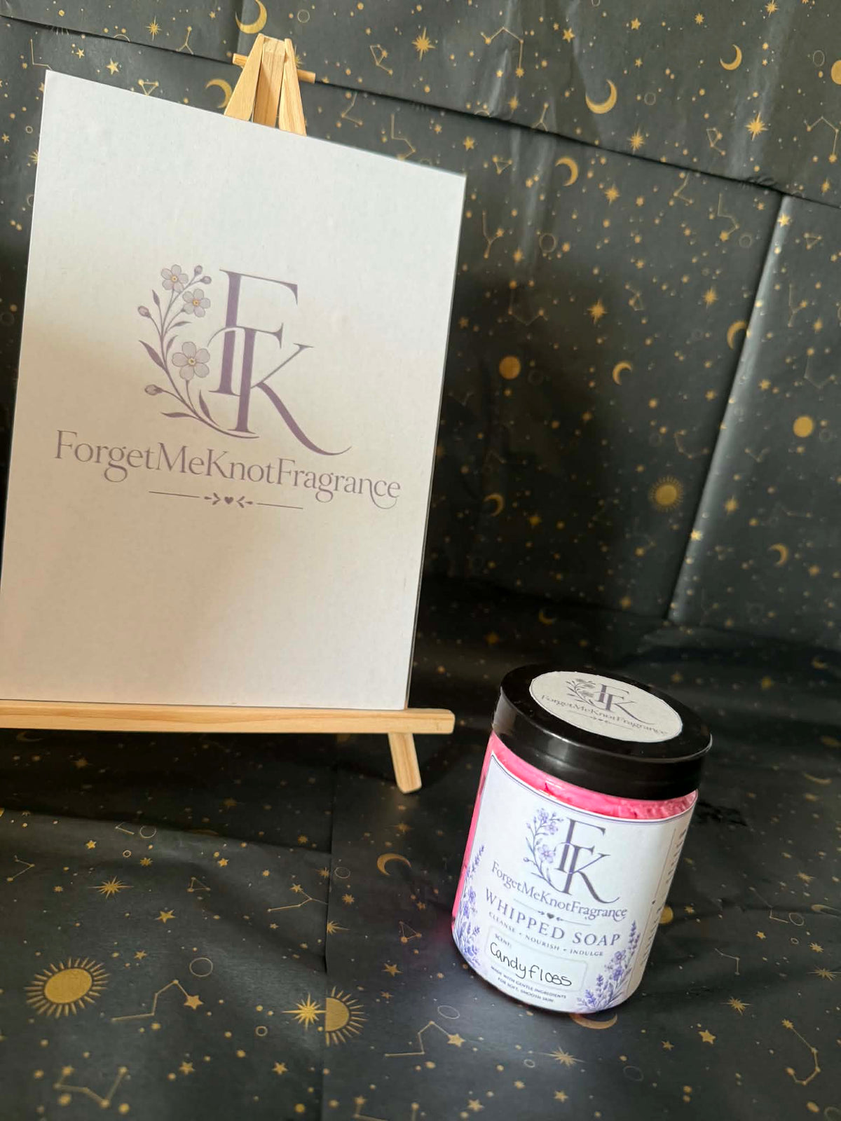 Candy Floss Whipped Soap jar by ForgetMeKnotFragrance