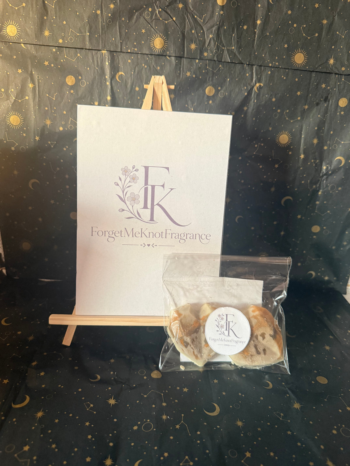 Discounted Heavenly Nectar Diamond Heart Wax Melts in branded ForgetMeKnot Fragrance packaging